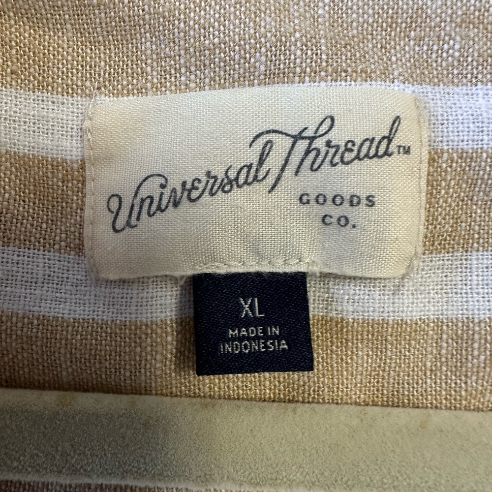 Universal Thread Tan and White Striped Top - Picture 3 of 6
